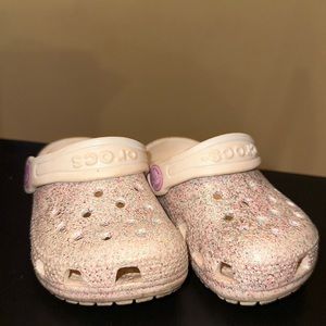 Toddler Glitter Classic Crocs Size 5